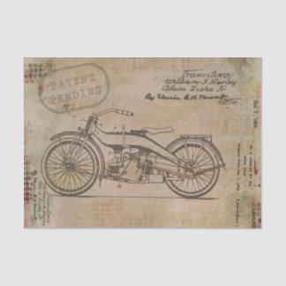 Papel De Seda Motocicleta Vintage
