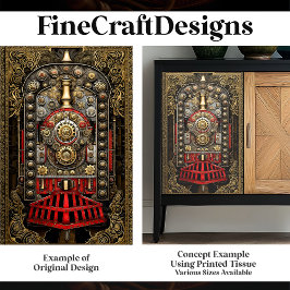 Papel De Seda Motor a Vapor Vitoriano Steampunk G8 Decoupage
