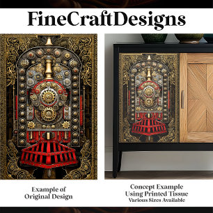 Papel De Seda Motor a Vapor Vitoriano Steampunk G8 Decoupage