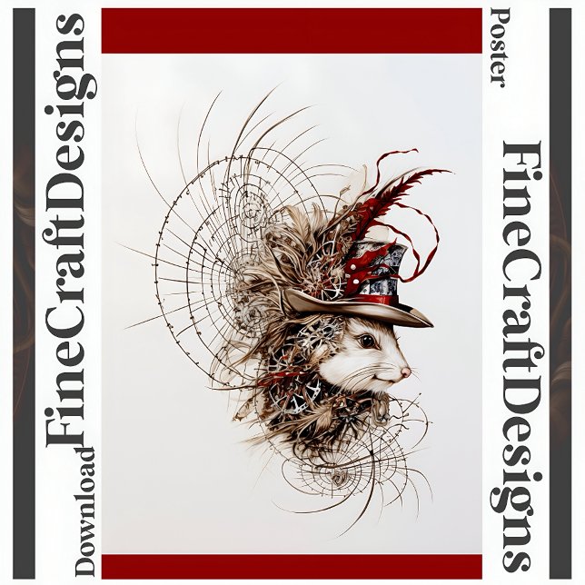 Papel De Seda Mouse Branco Espalhado Cute E Cute No Chapéu R 137 (Criador carregado)