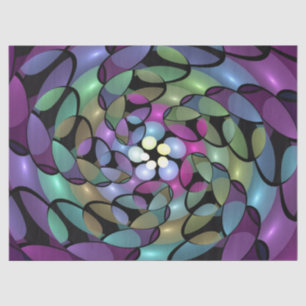 Papel De Seda Movimentos Coloridos Abstrato Trippy Fractal Art