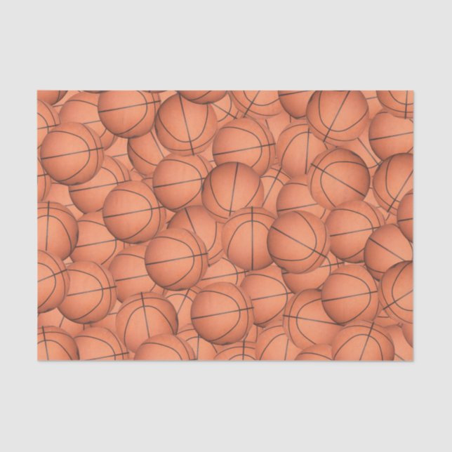 Papel De Seda Muitas bolas de basquete (Frente )