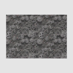 Papel De Seda Muitas engrenagens do metal ou peças oxidadas