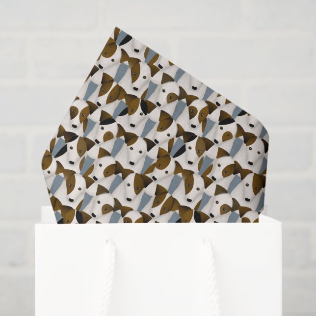 Papel De Seda muito padrão de Terriers de Parson Jack Russell (Sacola de presentes)