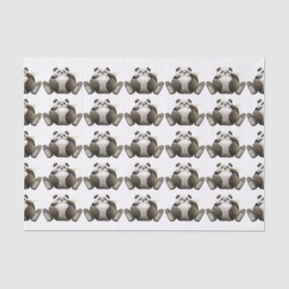 Papel De Seda Muitos Pandas Preguiçosos