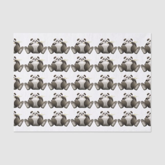 Papel De Seda Muitos Pandas Preguiçosos (Frente )