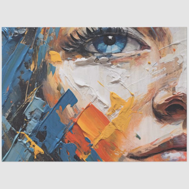 Papel De Seda Mulher Abstrata I (Frente )