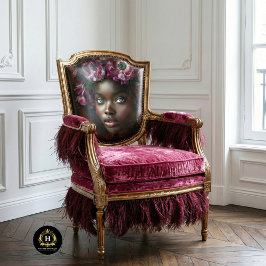 Papel De Seda Mulher Africana Elegante Decoupage Floral Borgonha