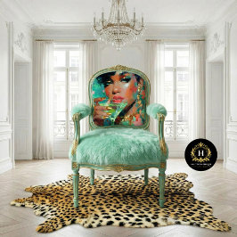 Papel De Seda Mulher Afro-Americana Verde Martini Decoupage