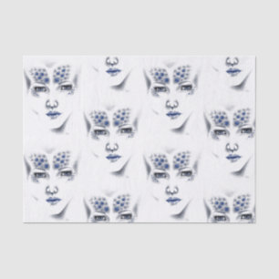 Papel De Seda Mulher Alienígena Linda do Miss Universo Arte Orig