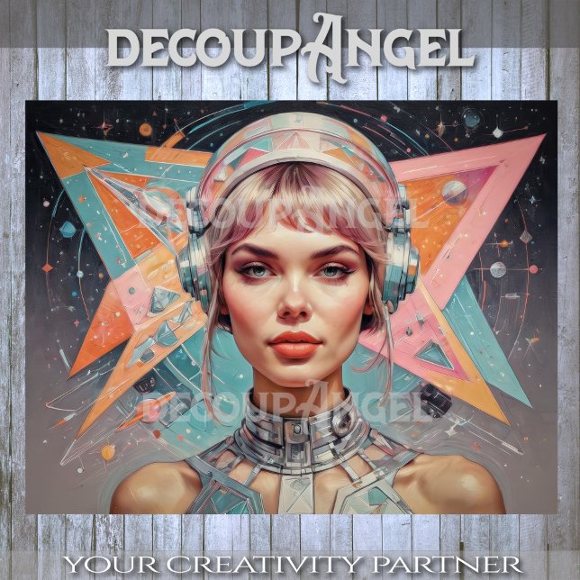 Papel De Seda Mulher atômica no espaço nº 4 (Criador carregado)