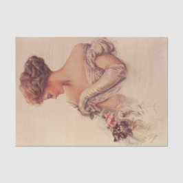 Papel De Seda Mulher bonito segurando um Kitten (por Harrison Fi