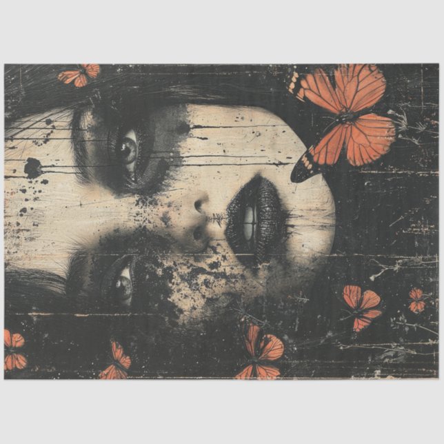 Papel De Seda Mulher borboleta (Frente )