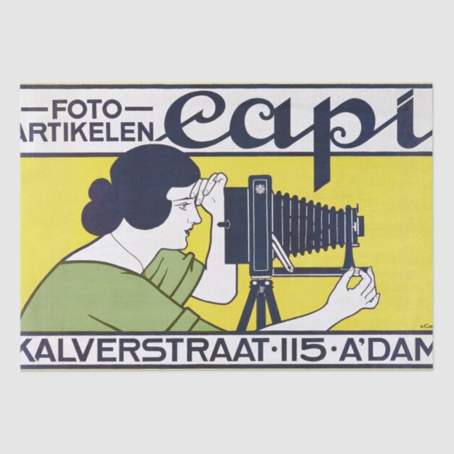 Papel De Seda Mulher-Câmera, Fotógrafo, Van Caspel (Frente )