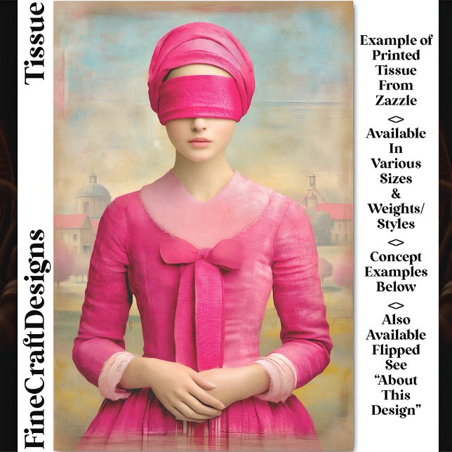 Papel De Seda Mulher Cegada, Coluna Pink Dress DH8R (Criador carregado)