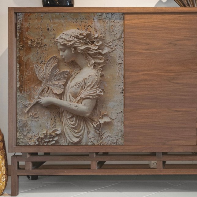 Papel De Seda Mulher com a desvinculação das fronteiras do Fern (Criador carregado)