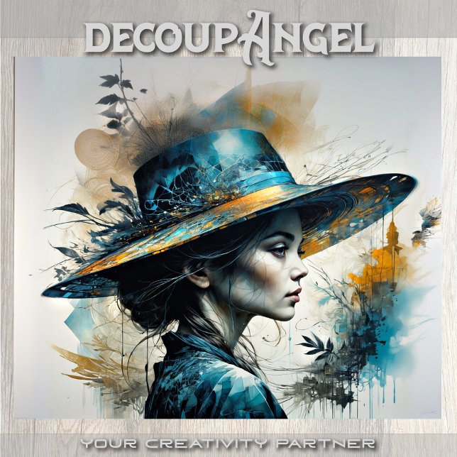 Papel De Seda Mulher com chapéu - desligar - (Criador carregado)