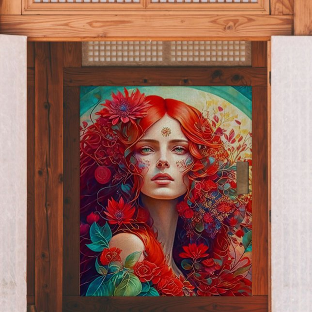 Papel De Seda Mulher com Flores Vermelhas Desaparece (Criador carregado)