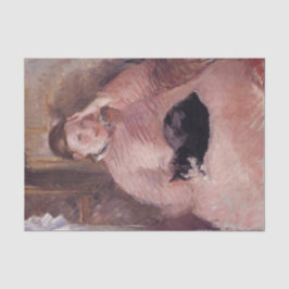 Papel De Seda Mulher com gato (de Edouard Manet)