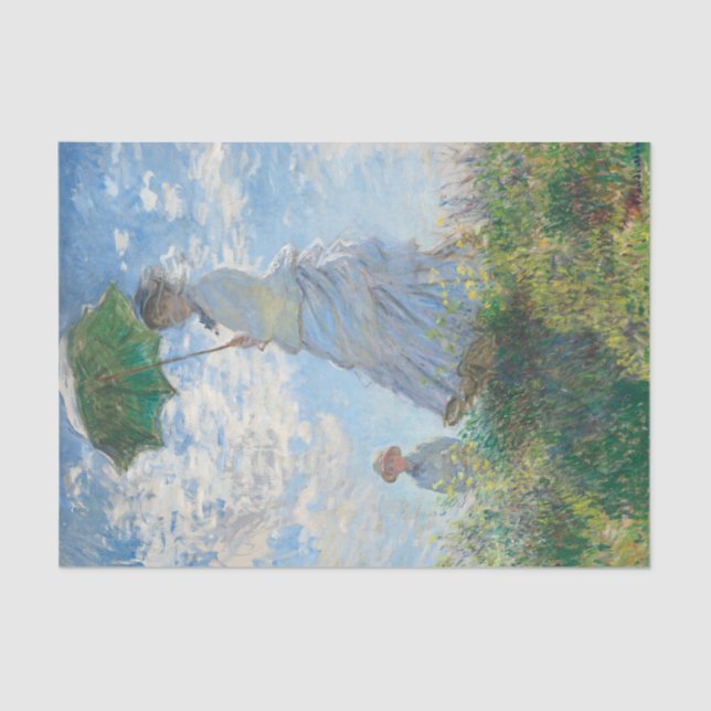 Papel De Seda Mulher de Claude Monet com Parasol (Frente )