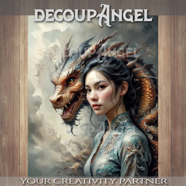 Papel De Seda Mulher e Dragão das Obrigações Místicas na Sequênc (Criador carregado)