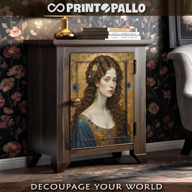Papel De Seda Mulher elegante ruiva de cabelo encaracolado em es (Criador carregado)