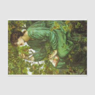 Papel De Seda Mulher em Verde (Sonho do Dia) (por D.G. Rosetti)
