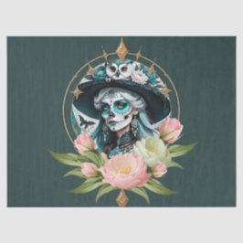 Papel De Seda Mulher espantosa com uma espantosa maquiagem do cr