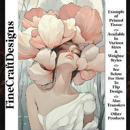 Papel De Seda Mulher Etérea Serena Coral, Creme CC1 Decoupage
