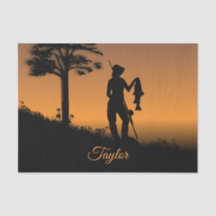 Mulher Fisher em Dusk