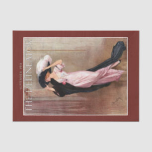 Papel De Seda Mulher glamoroso de Edwardian do vintage no