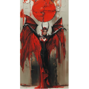 Papel De Seda Mulher Gótica em Vermelho