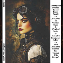 Mulher Gótica Steampunk, Decoupagem Industrial EH9