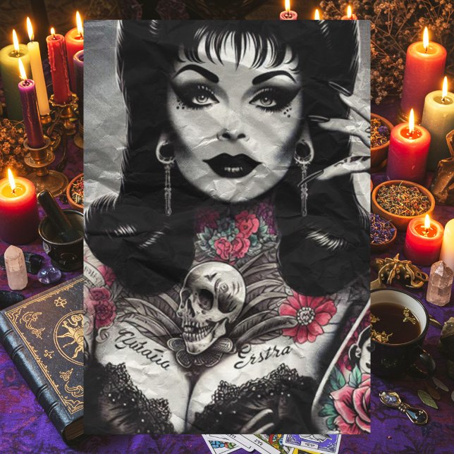 Papel De Seda Mulher Gótico tatuada (Criador carregado)