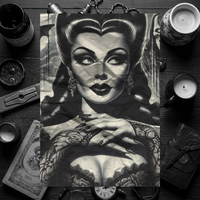 Papel De Seda Mulher gótico Vampira (Criador carregado)