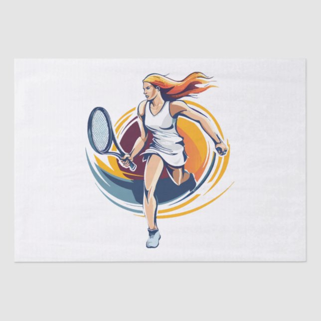 Papel De Seda mulher jogando ténis (Frente )