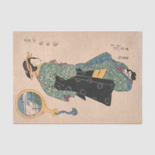 Papel De Seda Mulher Kimono japonesa: Ukiyo-e Woodblock Impressã