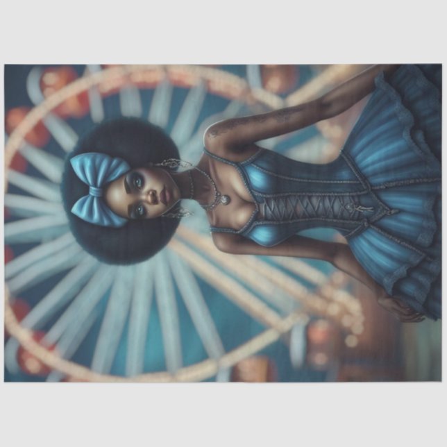 Papel De Seda Mulher misteriosa no Carnaval - Desligar (Frente )