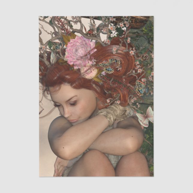 Papel De Seda Mulher Mística (Frente )