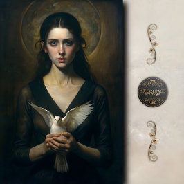 Papel De Seda Mulher Mística com Decoupage de Dove