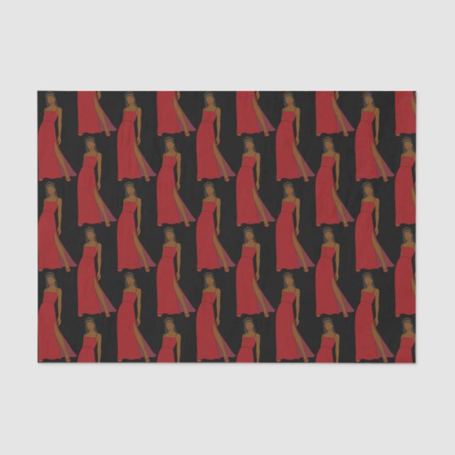 Papel De Seda Mulher Negra Sagittarius (Frente )