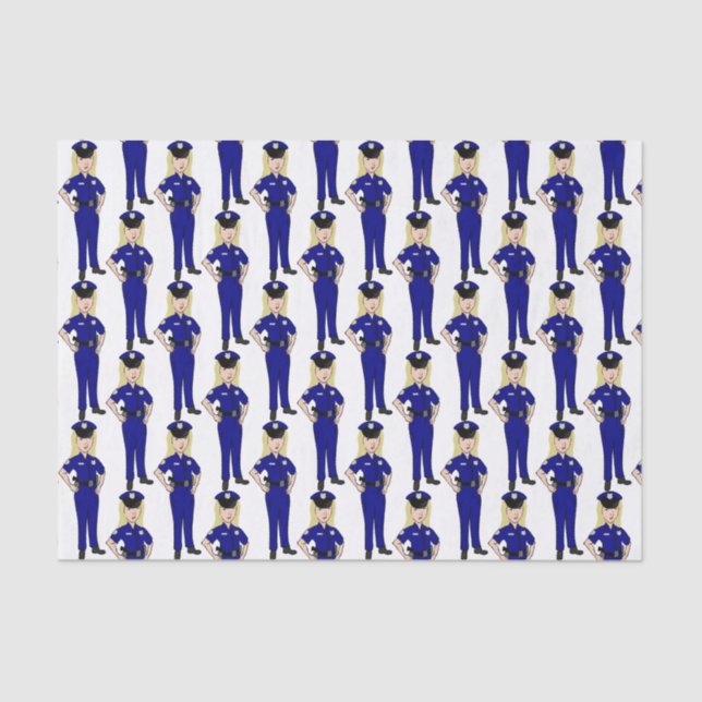 Papel De Seda Mulher: Policial (Frente )