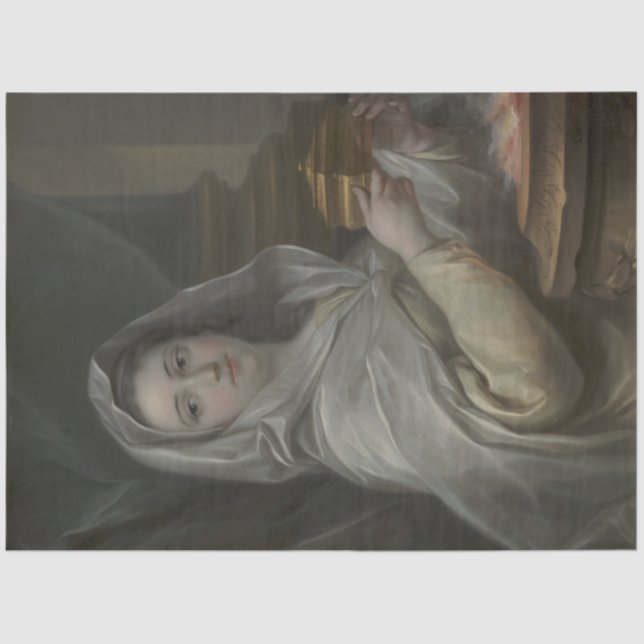 Papel De Seda Mulher retratada como Virgem Vestal (Roma Antiga) (Frente )