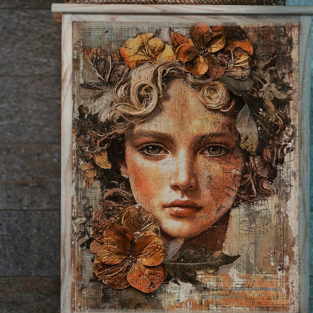 Papel De Seda Mulher Seriamente Serena Decoupage (Criador carregado)