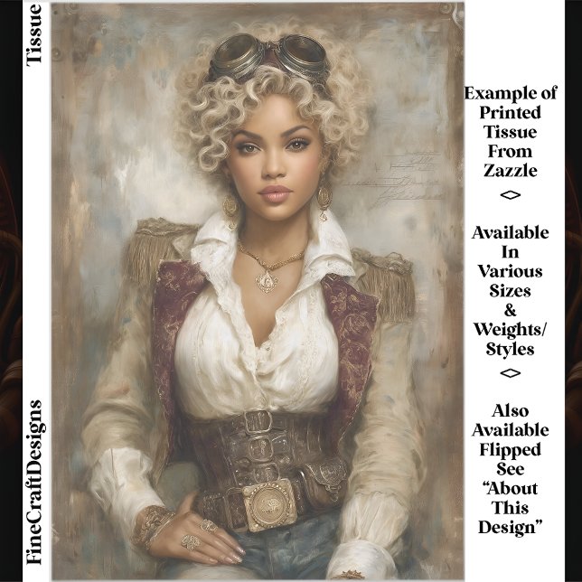 Papel De Seda Mulher Steampunk de Cabelo Cacheado, Corset EB2R D (Criador carregado)