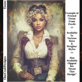 Papel De Seda Mulher Steampunk De Cabelos Curvos, Desligamento C