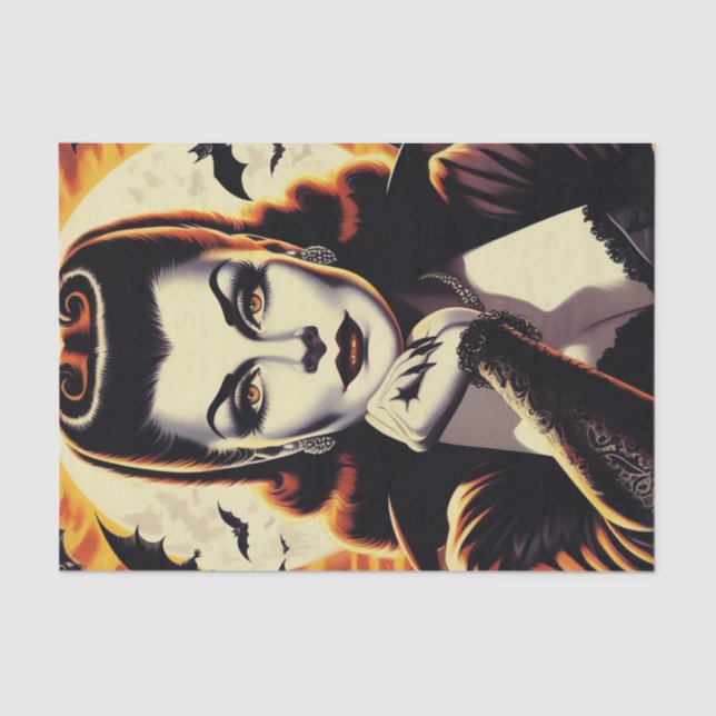 Papel De Seda Mulher-Vampira-Retro (Frente )