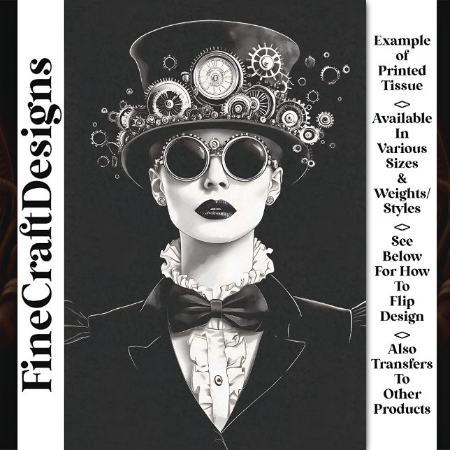 Papel De Seda Mulher Vitoriana Steampunk Impressionante Decoupag (Criador carregado)