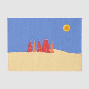 Papel De Seda Mulheres carregandos no deserto de Thar - Rajastha