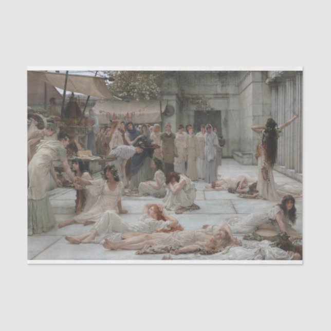 Papel De Seda Mulheres de Amphissa (por Sir Lawrence Alma-Tadema (Frente )
